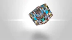 Media Cube with Media panels Stock After Effects