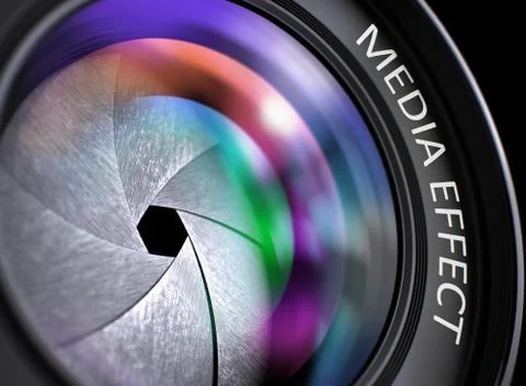 Media Effect on Digital Camera Lens . Closeup イラスト素材