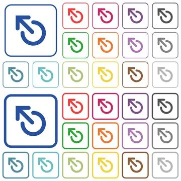 Media eject outlined flat color icons Stock Illustration