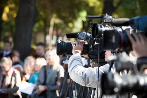 Media event Stock Photos