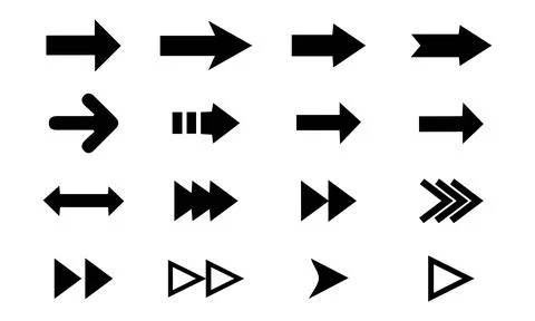Media Fast Forward and Pointer Icons 库存插图