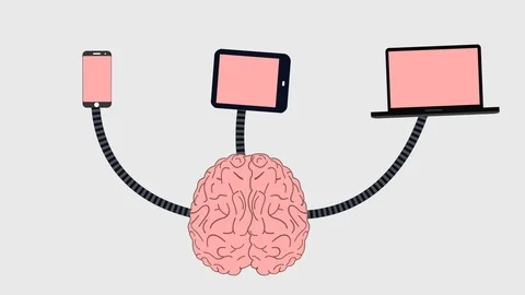 Media Feeding Information into Brain Stock Footage 93292450