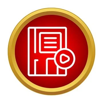 Media file document with play button icon Illustrazione stock