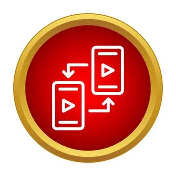 Media file sharing between mobile devices concept Stock Illustration