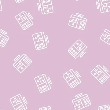 Media files operating system line vector seamless pattern 스톡 일러스트