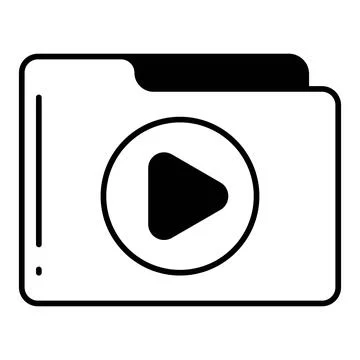Media Folder Dualtone Icon Stock Illustration