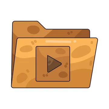 Media Folder illustration 库存插图
