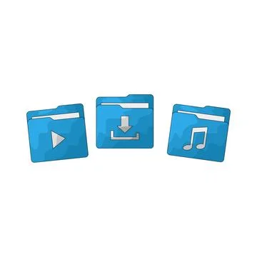 Media Folder illustration Illustrazione stock