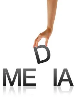 Media - hand Stock Illustration