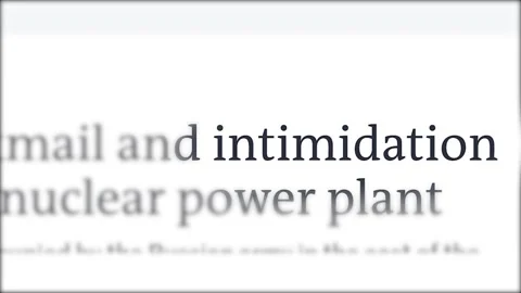 A media headline highlights concerns over nuclear intimidation Видео 285838926