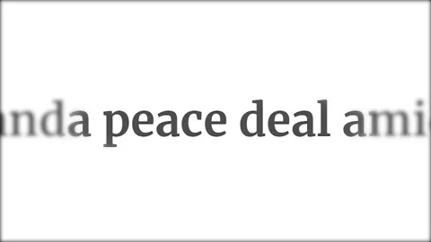 Media headlines highlight a potential peace deal amid global tensions Stock Footage 323562907