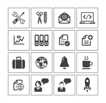 Media icon sets Illustrazione stock