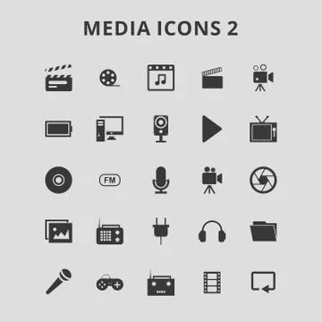 Media Icons 스톡 일러스트