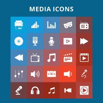 Media Icons Stock Illustration