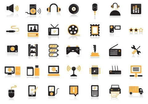Media Icons Stockillustratie