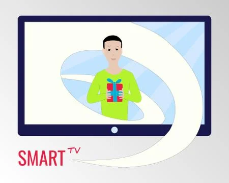 Media information. Vector illustration, flat cartoon television news studio Stock Illustration