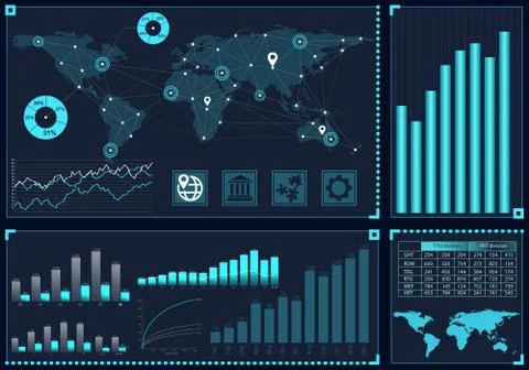Media interface background Stock Illustration