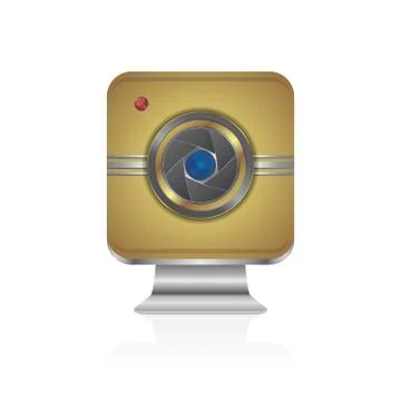 Media interface camera Illustrazione stock