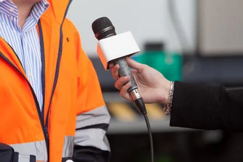 Media interview Foto stock