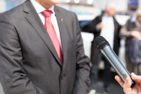 Media interview Stock Photos