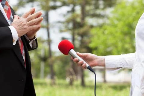 Media interview Foto stock