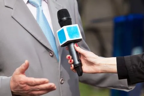 Media interview Foto stock