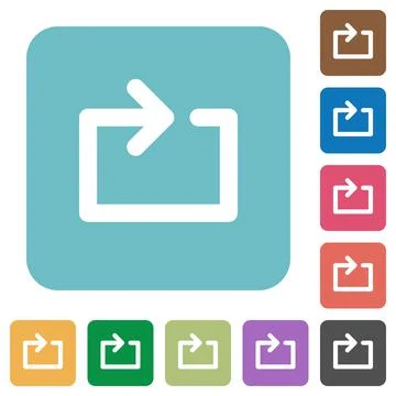 Media loop flat icons Stock Illustration
