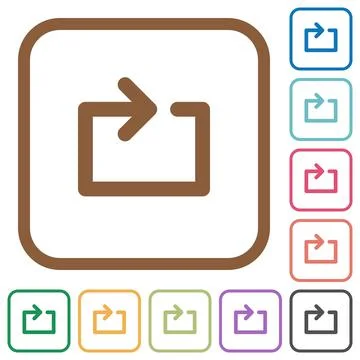 Media loop simple icons Stock Illustration