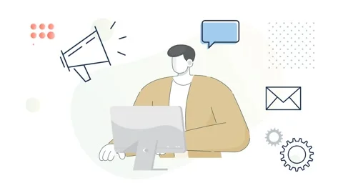Media Marketing Solution Provider - Animated Illustration Stock Footage 279892276