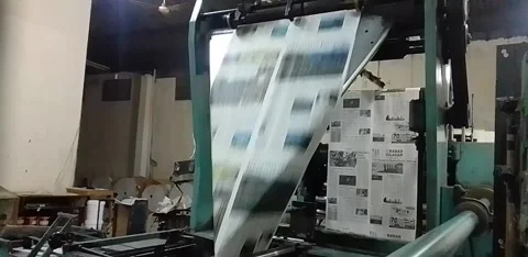 Media mass printing Stock Footage 217398208
