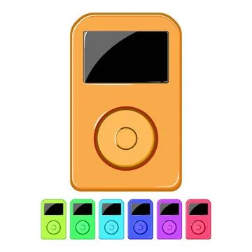 Media mp3 player cartoon vector graphic Stock Illustration