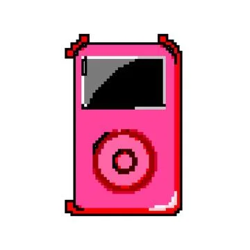 Media mp3 player game pixel art vector illustration Stock Illustration