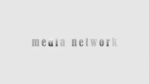 Media Network silver text with effect animation abstract background Stock Footage 265859212