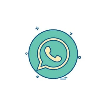 Media network social whatsapp icon vector design Stock Illustration