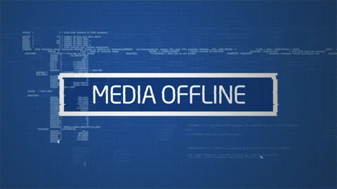 Media offline message with glitch effect in 4K Stock Footage 289672838