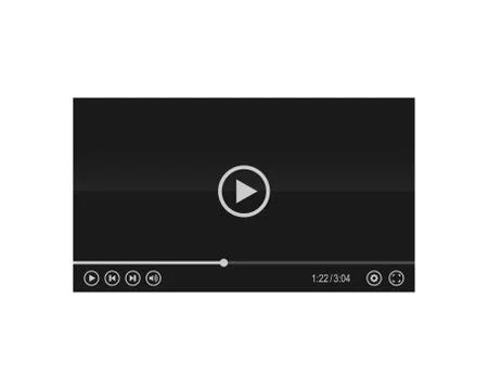 Media or Video player interface vector illustration. Play video. Vector EPS10 Stock Illustration