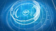 Media panels with digital dials Stock After Effects