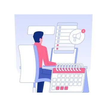 Media planning isolated concept vector illustration. Stock Illustration