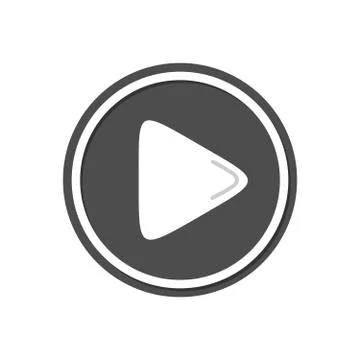Media Play Button Simple Icon Design Stock Illustration
