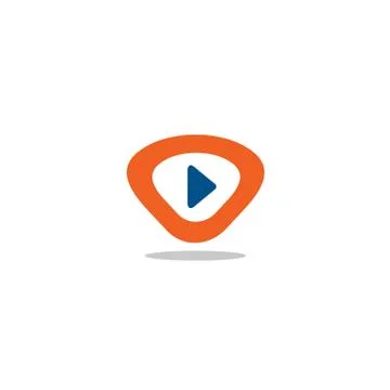 Media Play Logo Template 스톡 일러스트