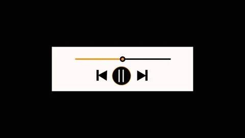 Media player animation with pause button. Media player minimalist digital i.. Stock Footage 337617864