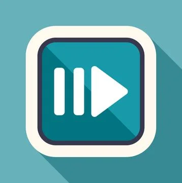 Media player button showing pause and fast forward Illustrazione stock