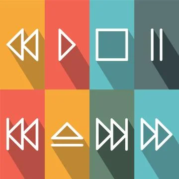 Media Player Buttons. Stock Illustration