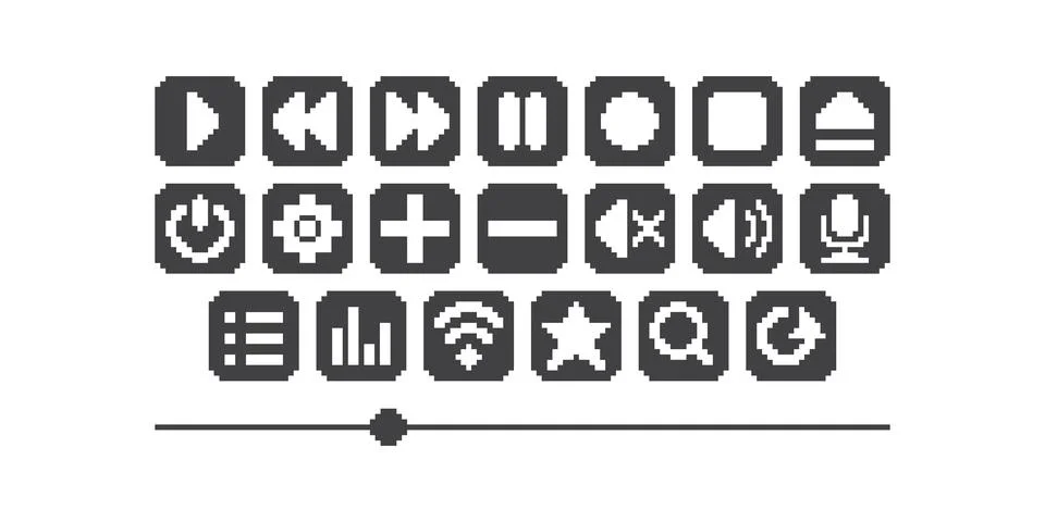 Media player buttons Stock Illustration