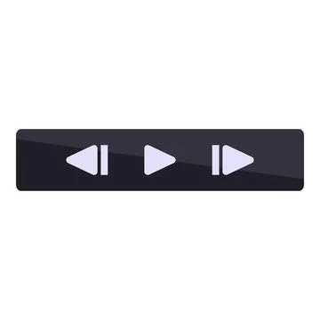 Media player control panel showing pause, play and skip buttons Stock Illustration