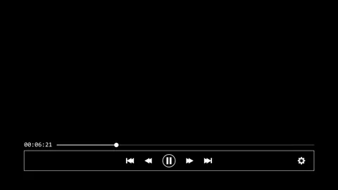 Media Player Dashboard UI Overlay with Playback Controls Animation Vidéo 324002621