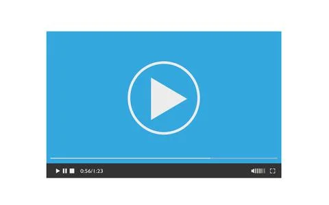 Media player design template for web and mobile apps flat style. Stock Illustration