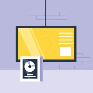 Media player display with audio cd technology Stockillustratie