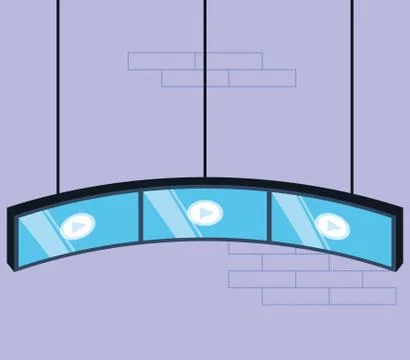 Media player display technology icon Stock Illustration