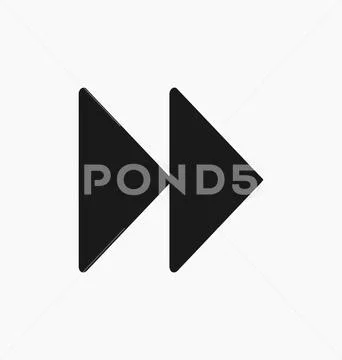Media player fast forward button Stock Illustration